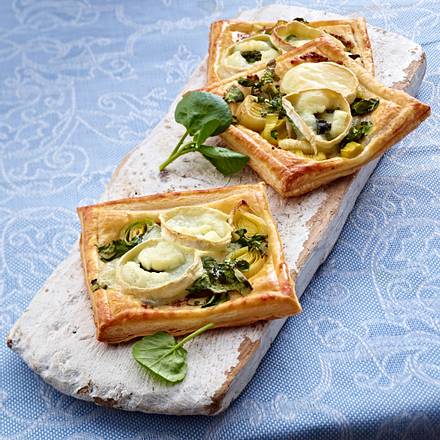 Mini Brunnenkresse-Ziegenkäse-Quiche Rezept