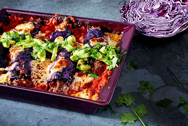 Mini-Rotkohl-Enchiladas Rezept Mini-Rotkohl-Enchiladas Rezept