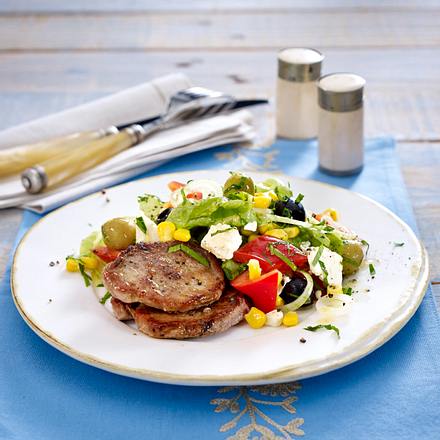 Mini-Schweinemedaillons zu Bauernsalat Rezept Mini-Schweinemedaillons zu Bauernsalat Rezept