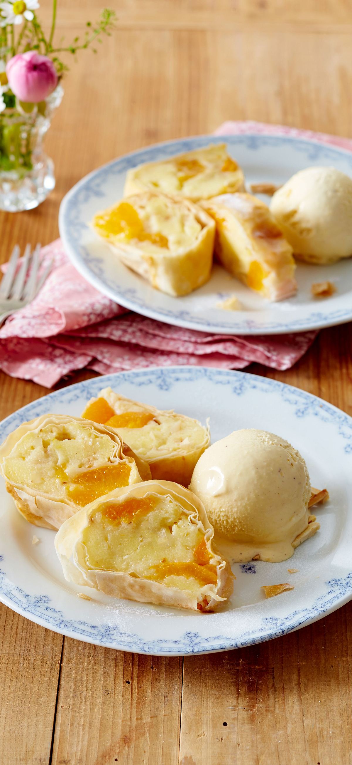 Mini-Strudel mit Vanillegrieß-Aprikosen-Füllung Rezept