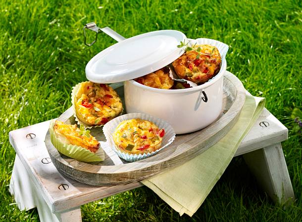 Mini-Tarteletts mit Paprika und Mais Rezept Mini-Tarteletts mit Paprika und Mais Rezept