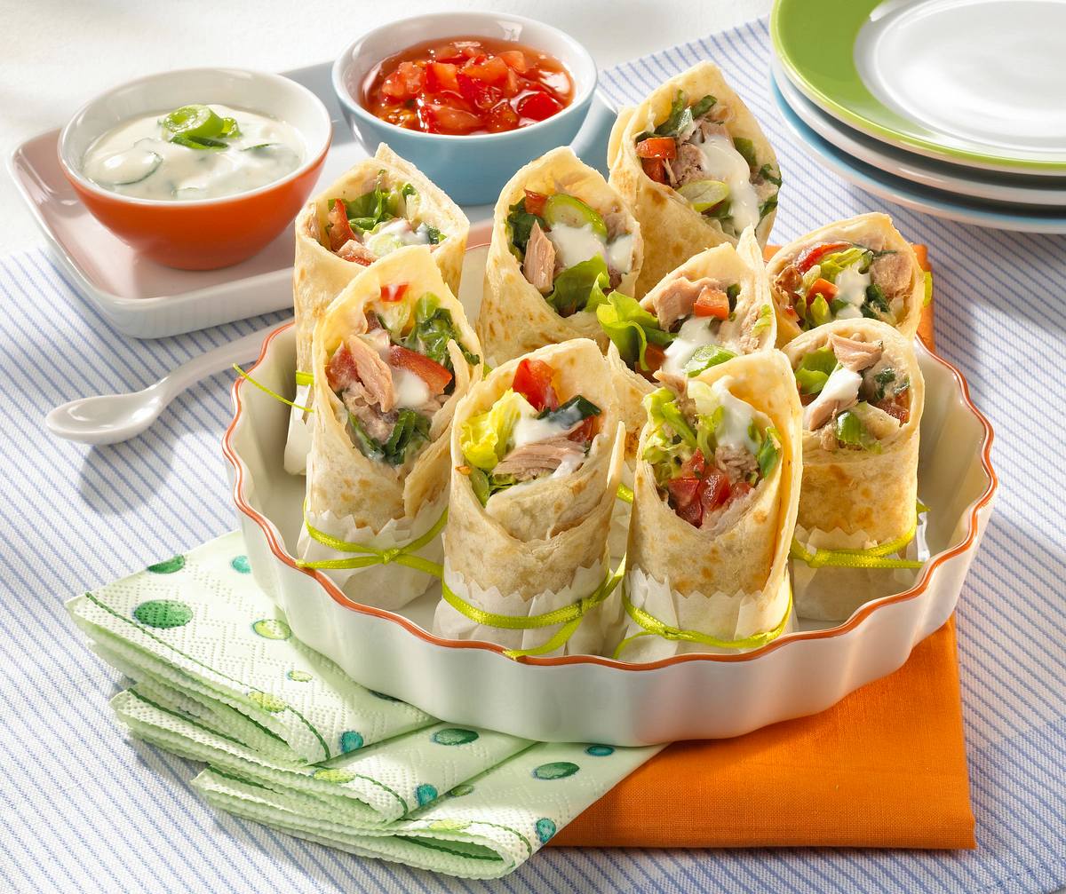 Mini-Wraps mit Thunfischfüllung Rezept