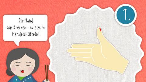 Mit Stäbchen essen - Schritt 1: