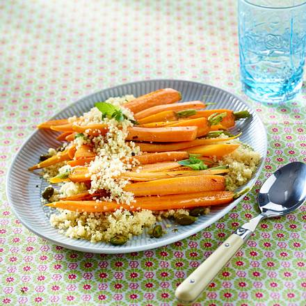 Möhren mit Minz-Couscous Rezept Möhren mit Minz-Couscous Rezept