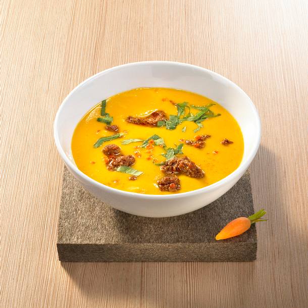Möhren-Orangensuppe mit Hack Rezept Möhren-Orangensuppe mit Hack Rezept