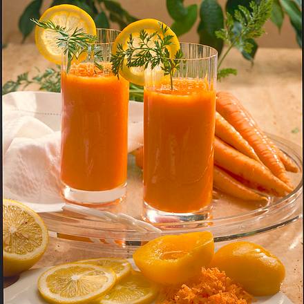 Möhren-Pfirsich-Drink Rezept
