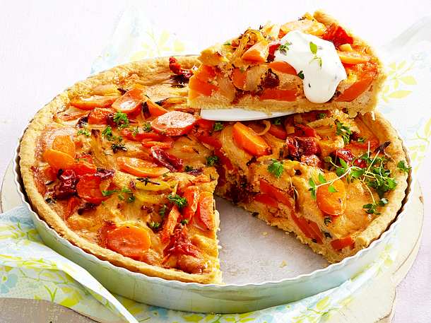 Möhren-Tomaten-Quiche Rezept Möhren-Tomaten-Quiche Rezept