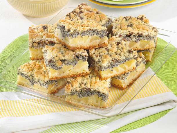 Mohn-Apfelkuchen mit Butterstreuseln Rezept Mohn-Apfelkuchen mit Butterstreuseln Rezept