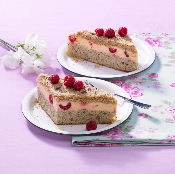 Mohn-Zitronenecken mit Himbeeren Rezept Mohn-Zitronenecken mit Himbeeren Rezept