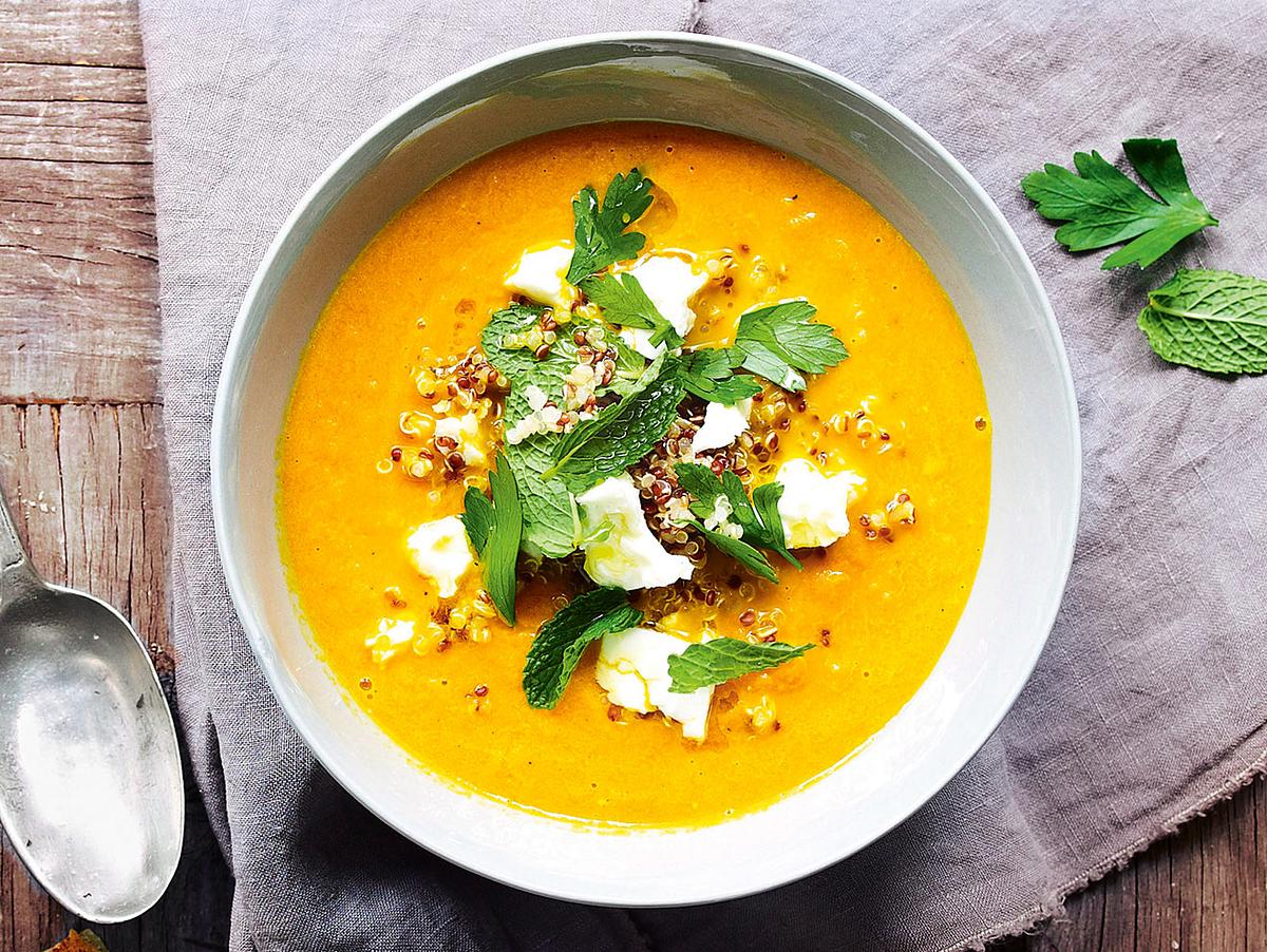 Möhren-Quinoa-Suppe „Sonnenschein“ Rezept