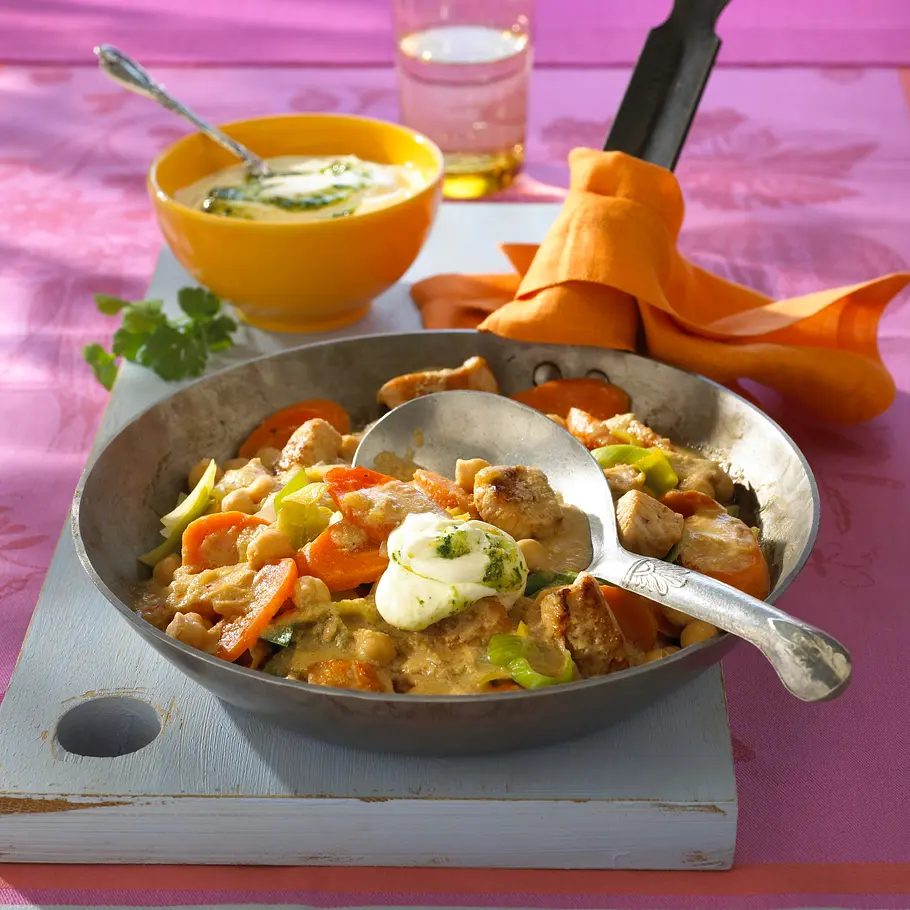 Möhrenpfanne mit Putenfilet Rezept Möhrenpfanne mit Putenfilet Rezept