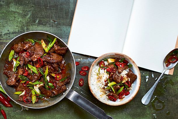 Mongolian Beef mit Peperoni Rezept Mongolian Beef mit Peperoni Rezept