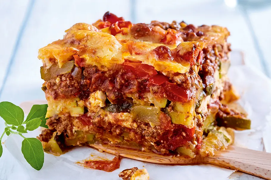 Moussaka mit zweierlei Käse Rezept