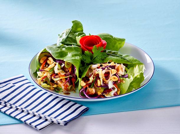 Mu Shu Hähnchen-Wraps Rezept Mu Shu Hähnchen-Wraps Rezept