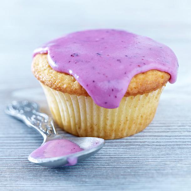 Muffins mit Blaubeerguss Rezept Muffins mit Blaubeerguss Rezept