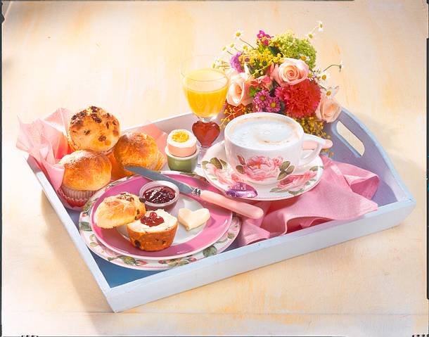 Muttertags-Frühstück mit Muffins Rezept