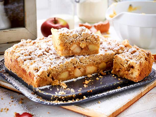 Muttis vanilliger Apfel-Streuselkuchen Rezept