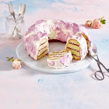 Napfkuchen mit Blaubeercurd und Blaubeerfrosting Rezept