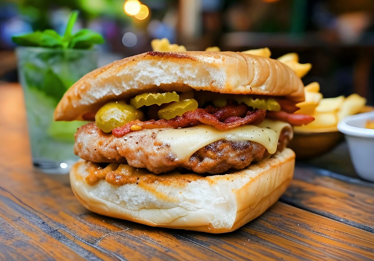Cuban-Style Pork Burger mit Bacon Rezept Cuban-Style Pork Burger mit Bacon Rezept