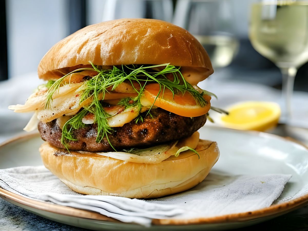 Fischburger mit selbstgemachtem Fischpatty & Zitrus-Aioli Rezept Fischburger mit selbstgemachtem Fischpatty & Zitrus-Aioli Rezept