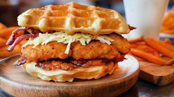 Knuspriger Chicken-Waffel-Burger Rezept - Foto: NAPOLEON