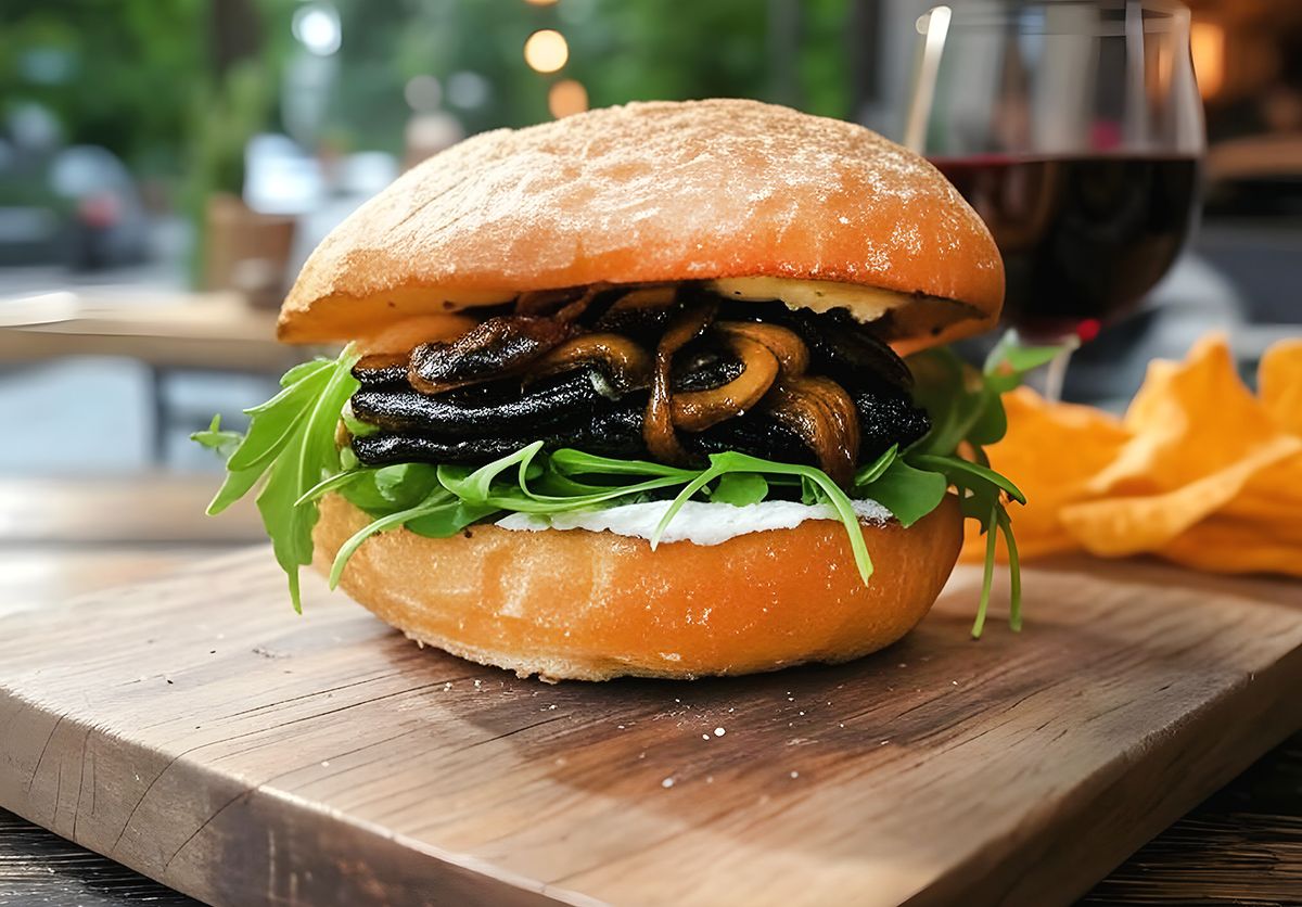 Trüffel-Pilz-Burger Rezept Trüffel-Pilz-Burger Rezept
