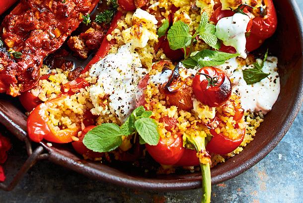 'Ne Schote aus deinem Leben: Gefüllte Paprika - Veggie-Version mit Bulgur Rezept