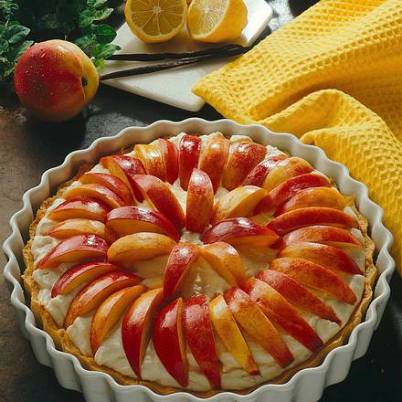 Nektarinen-Frischkäse-Torte Rezept Nektarinen-Frischkäse-Torte Rezept