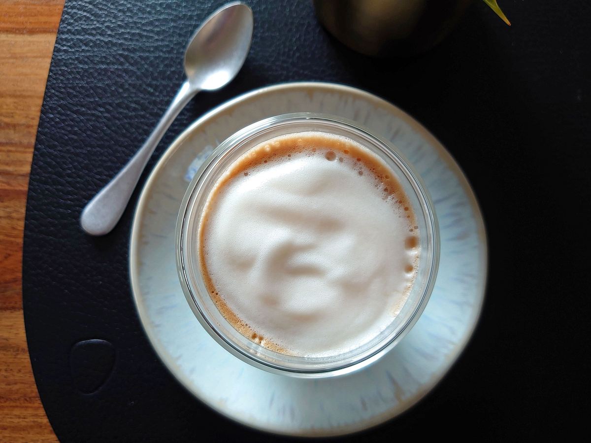 Cappuccino-Schaum mit Sojamilch aus dem Nespresso Aeroccino4