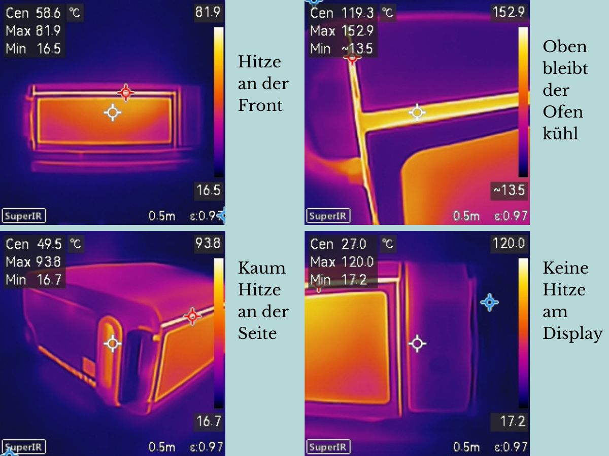 Wärmebilder vom Ninja Foodi 8-in-1-Multifunktionsofen SP101EU