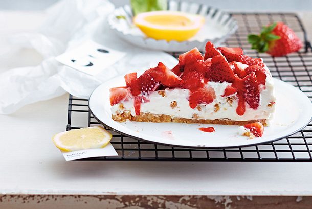 No-Bake-Cheesecake mit Erdbeeren