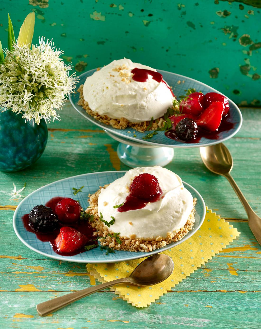 NobakeMiniCheesecake mit Beeren Rezept LECKER