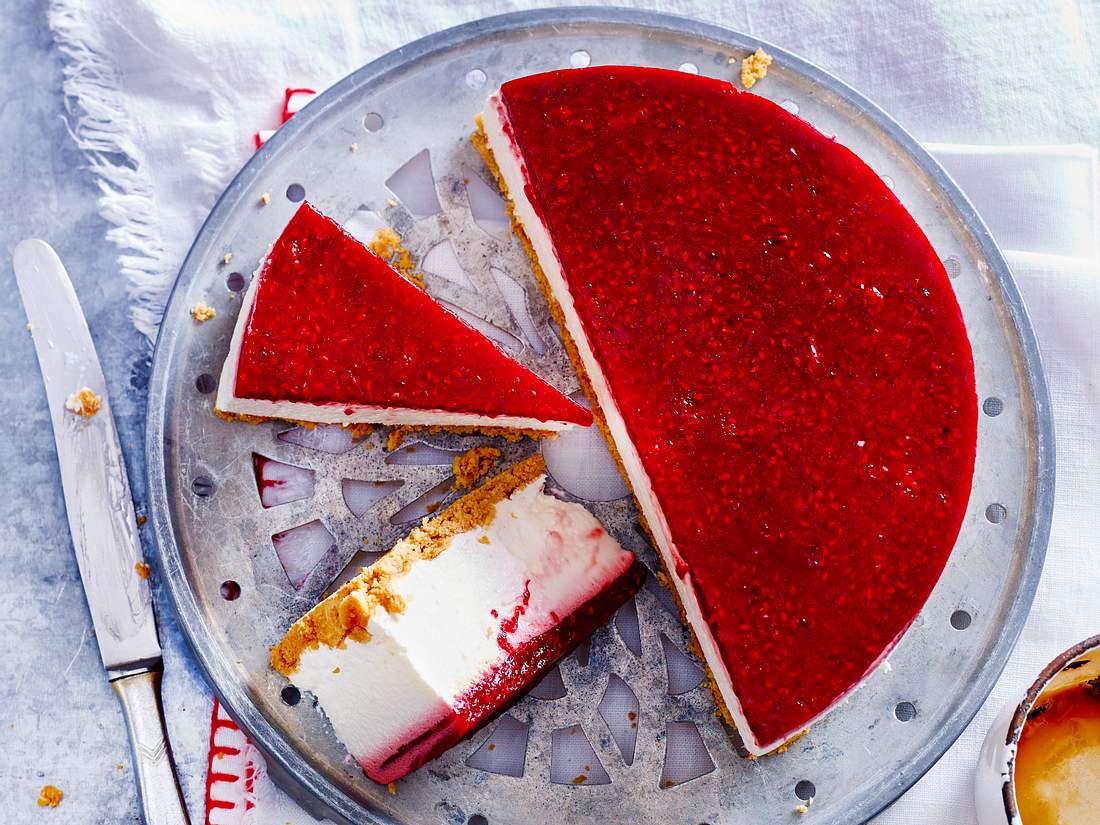 No-bake-Torte Himbeerjoghurt Rezept | LECKER