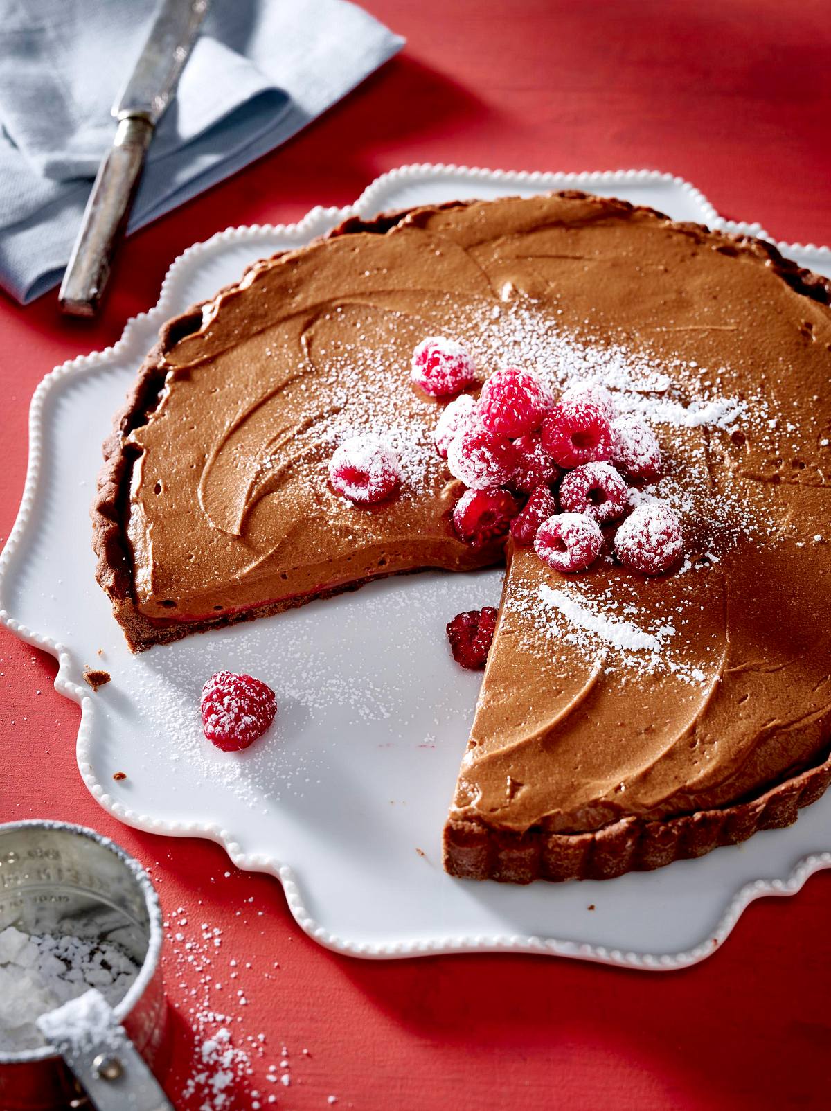 Nougat-Himbeer-Tarte Rezept