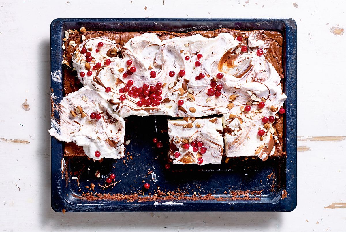 Nougat-Sahne-Brownie „Nixentraum“ Rezept