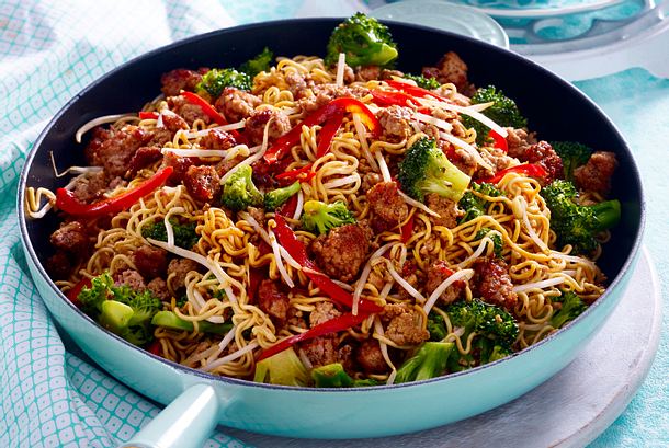 Nudel-Hack-Pfanne Rezept