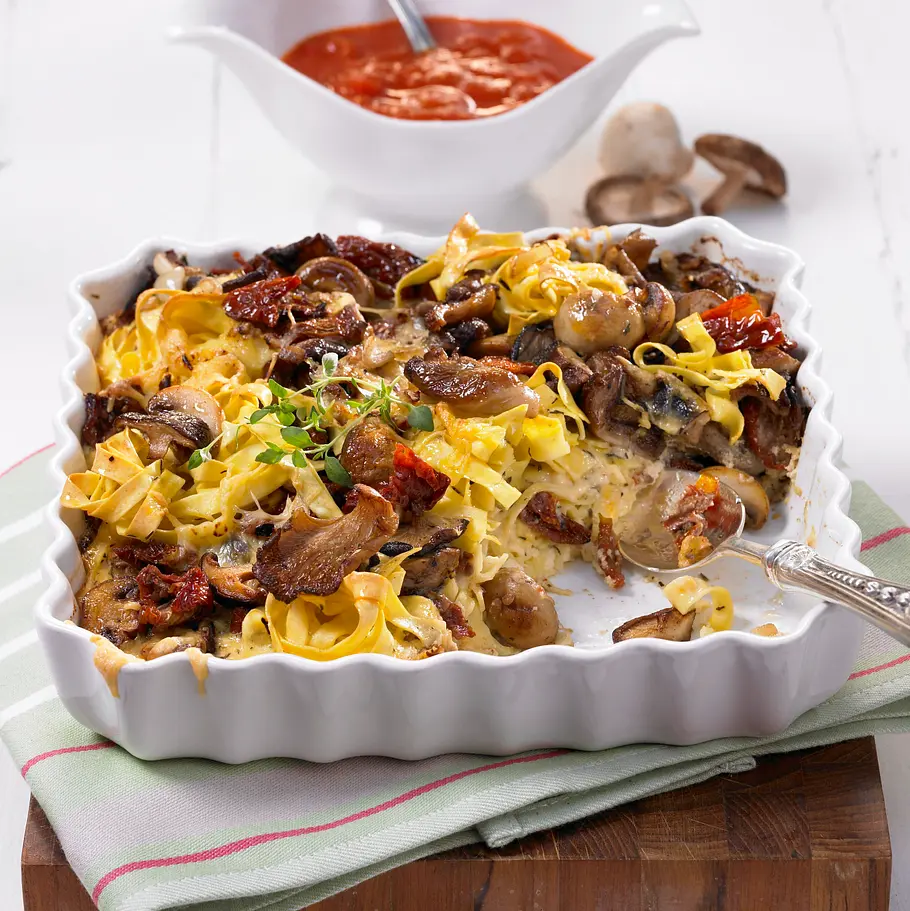 Nudel-Pilz-Auflauf Rezept