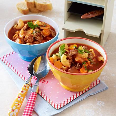 Nudel-Tomaten-Topf mit Mett Rezept Nudel-Tomaten-Topf mit Mett Rezept