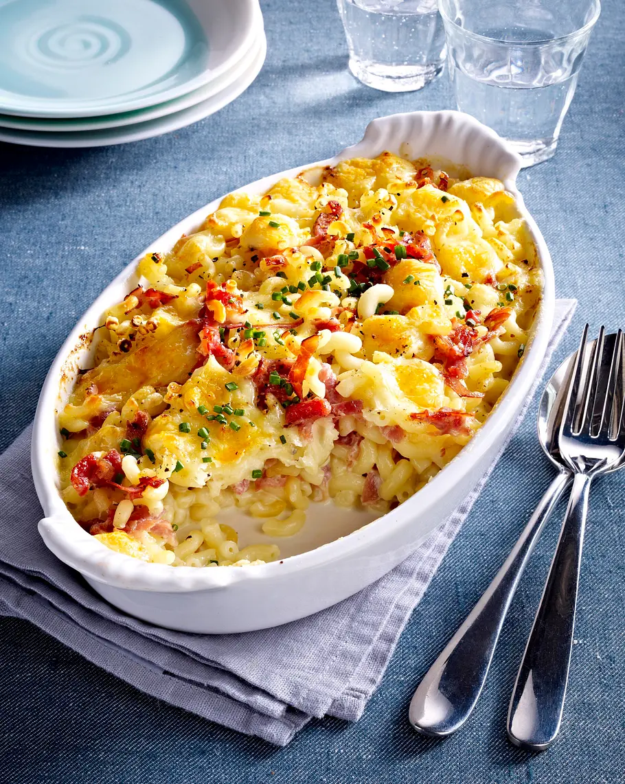 Nudelauflauf mit Schinken Rezept Nudelauflauf mit Schinken Rezept