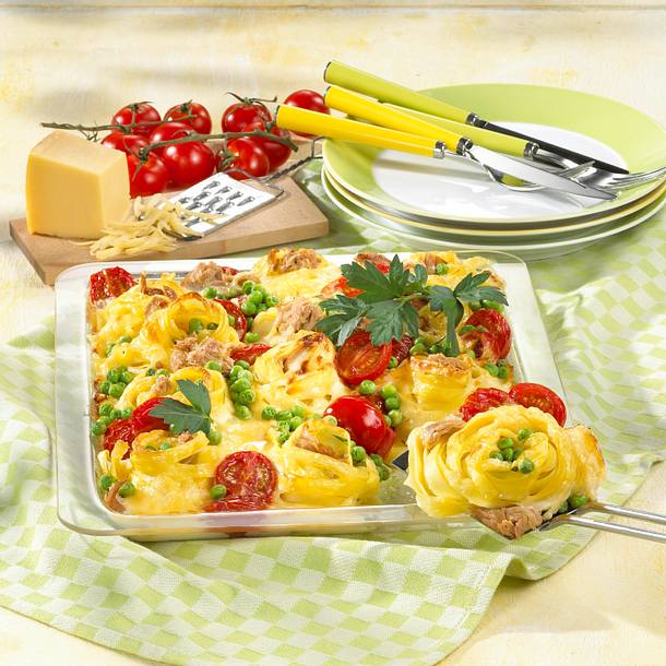 Nudelauflauf mit Thunfisch Rezept Nudelauflauf mit Thunfisch Rezept