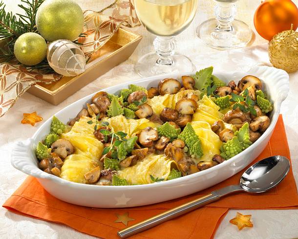 Nudelgratin mit Rahmpilzen Rezept Nudelgratin mit Rahmpilzen Rezept