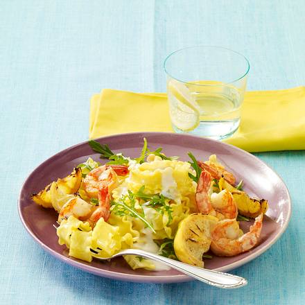 Nudeln mit Garneln in Zitronensoße Rezept Nudeln mit Garneln in Zitronensoße Rezept