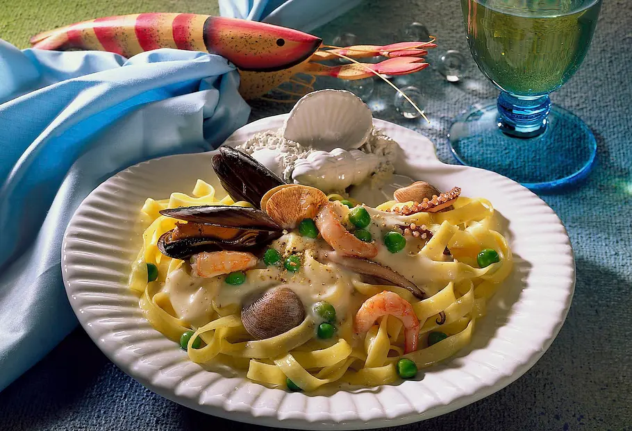 Nudeln mit Meeresfrüchten Rezept