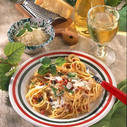 Nudeln mit Speck & Käsesahne Rezept Nudeln mit Speck & Käsesahne Rezept