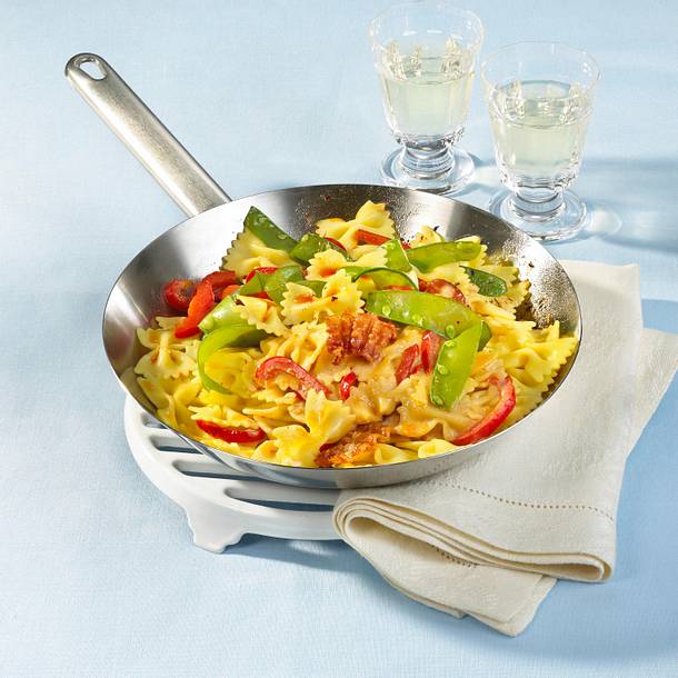 Nudelpfanne mit Speck Rezept