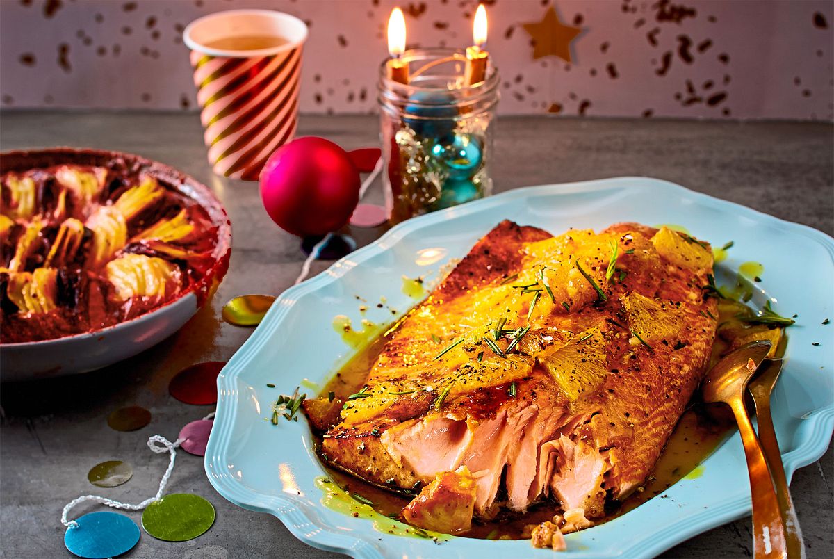 Nur-keinen-Stress-lachs mit Rote-Bete-Kartoffel-gratin Rezept