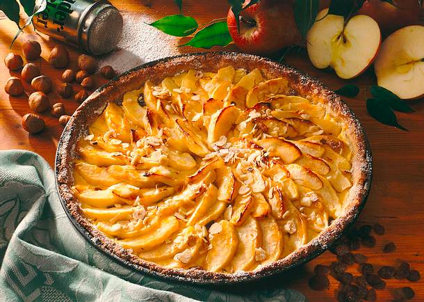 Nuss-Apfeltarte mit Vanille-Quarkcreme Rezept Nuss-Apfeltarte mit Vanille-Quarkcreme Rezept
