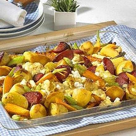Ofen-Gemüse mit Cabanossi Rezept Ofen-Gemüse mit Cabanossi Rezept