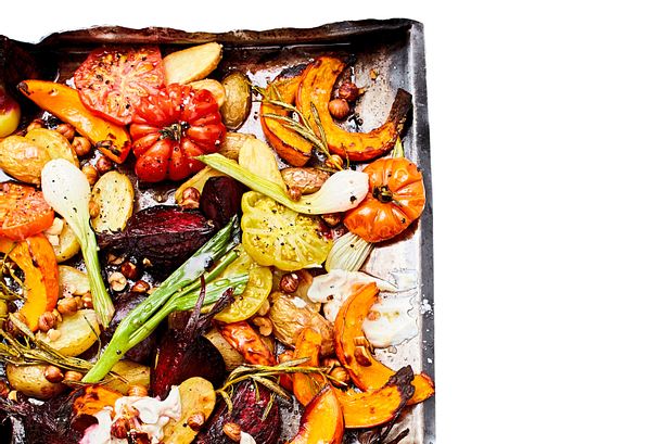 Ofen-Gemüse „Zwei Jahreszeiten“ Rezept