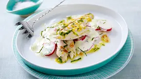 Ofen-Makrele auf scharfem Radieschensalat (Johann Lafer für tina) Rezept - Foto: LECKER @ Bauer Media Group Ofen-Makrele auf scharfem Radieschensalat (Johann Lafer für tina) Rezept - Foto: LECKER @ Bauer Media Group